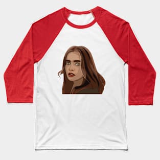 Browny Hair Girl Baseball T-Shirt